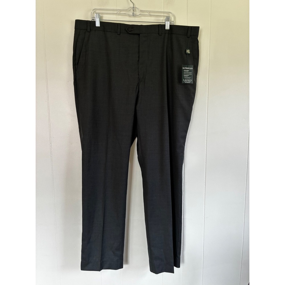 Lauren Ralph Lauren Ultraflex Grey Wool Dress Pants Classic Fit 40W x 32L NEW